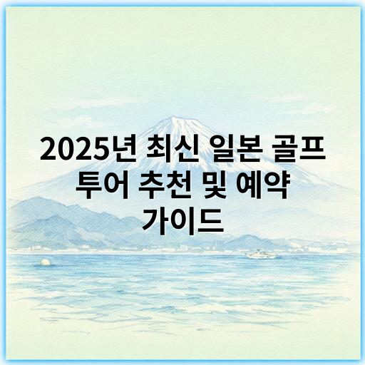 2025년 최신 일본 골프 투어 추천 및 예약 가이드 - 일본 골프 투어의 가장 중요한 핵심 키워드: **프로그램 다양성**
