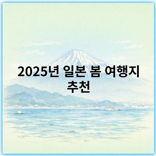 2025년 일본 봄 여행지 추천, 벚꽃과 자연을 만끽하는 인기 여행지 총정리 - 봄 여행지 추천에서 가장 중요한 핵심 키워드: **벚꽃**