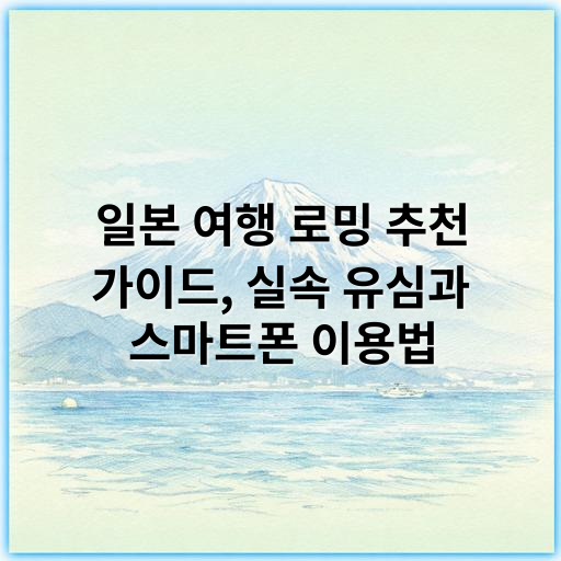 일본 여행 로밍 추천 가이드, 실속 유심과 스마트폰 이용법 - 로밍