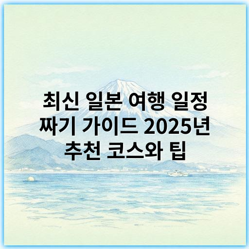최신 일본 여행 일정 짜기 가이드 2025년 추천 코스와 팁 - 일본 여행 일정 짜기에서 가장 중요한 핵심 키워드는 **"경로"**입니다.