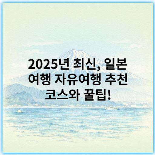2025년 최신, 일본 여행 자유여행 추천 코스와 꿀팁! - 자유여행
