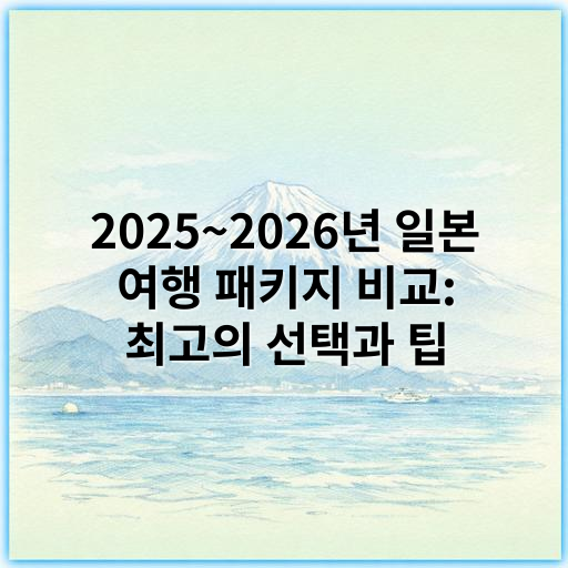 2025~2026년 일본 여행 패키지 비교: 최고의 선택과 팁 - 일본 여행 패키지 비교에서 가장 중요한 핵심 키워드는 **가격**입니다.