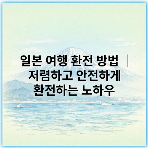 일본 여행 환전 방법 │ 저렴하고 안전하게 환전하는 노하우 - 환전 방법