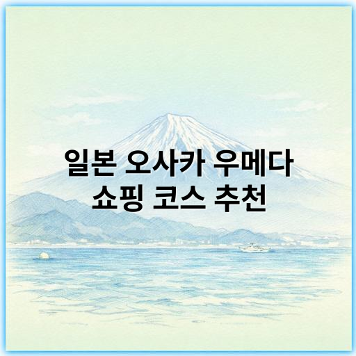 일본 오사카 우메다 쇼핑 코스 추천: 멋진 명소와 쇼핑 명소 완전 정복 - 우메다 쇼핑 핵심 키워드