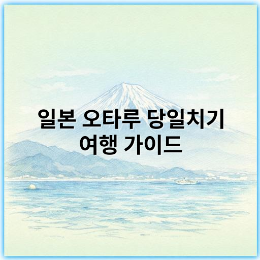 일본 오타루 당일치기 여행 가이드 | 놓치지 말아야 할 명소와 팁 - 오타루