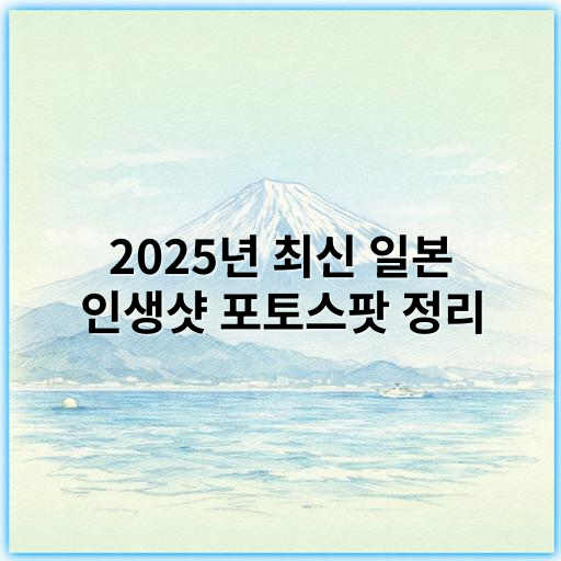 2025년 최신 일본 인생샷 포토스팟 정리, 인생샷 명소 추천 - 인생샷