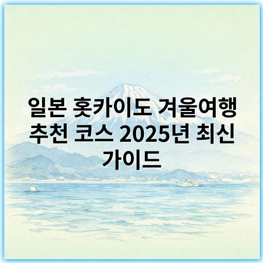 일본 홋카이도 겨울여행 추천 코스 2025년 최신 가이드 - 핵심 키워드: 온천